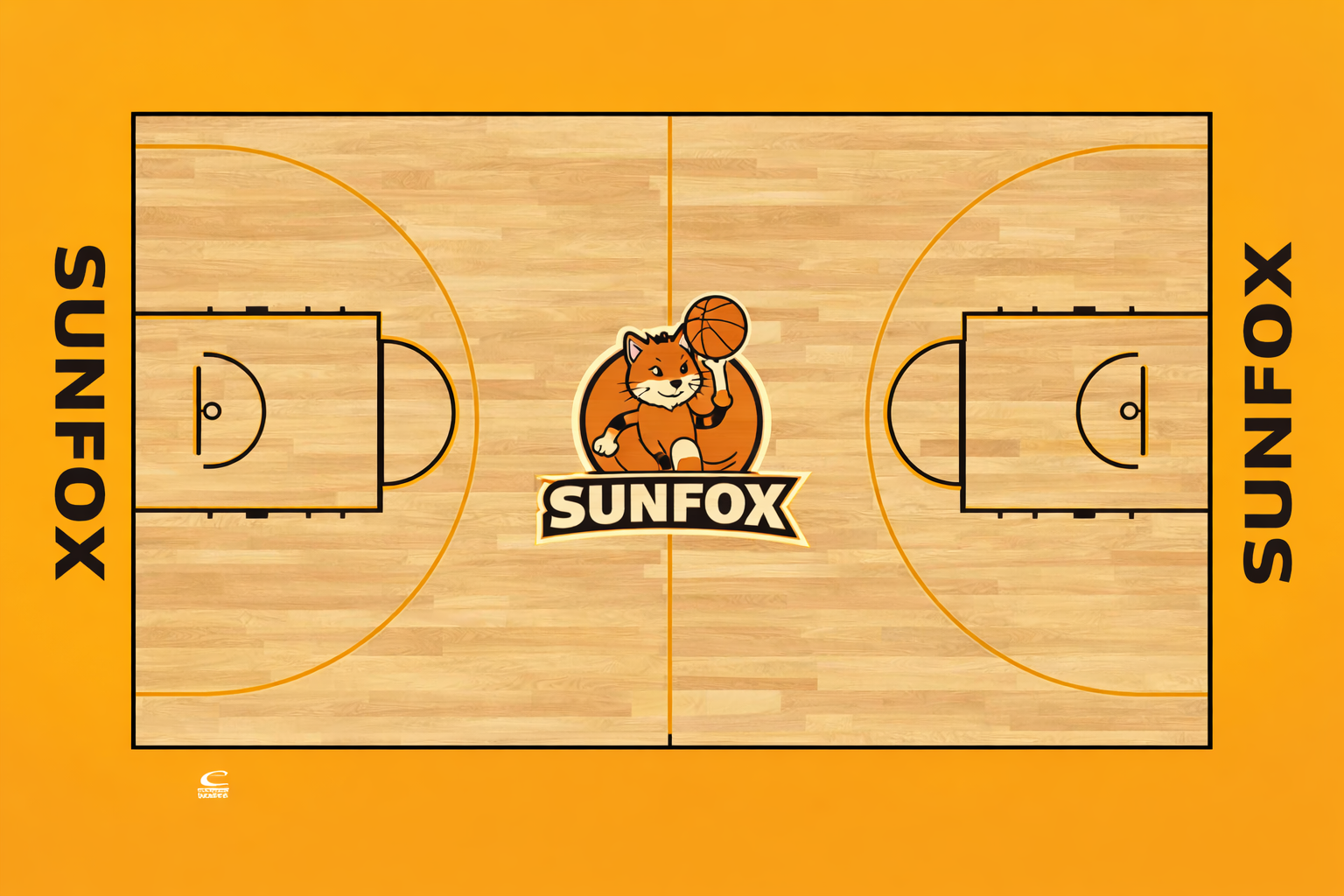 標(biāo)準(zhǔn)顏色分區(qū)運(yùn)動(dòng)球場效果圖